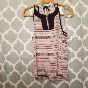 Orange and Navy Striped Athleta Tank